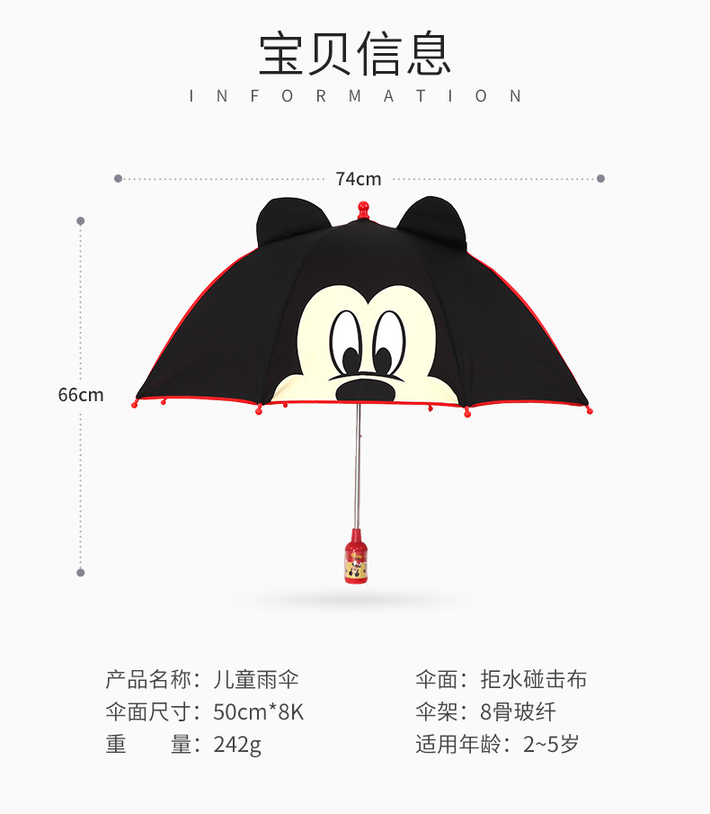 Ear Umbrella transparent Window little Children's Eye Umbrella Manual Minnie Mickey Umbrella baby Umbrella 25 years old Ear Umbrella transparent Window little Children's Eye Umbrella Manual Minnie Mickey Umbrella baby Umbrella 25 years old