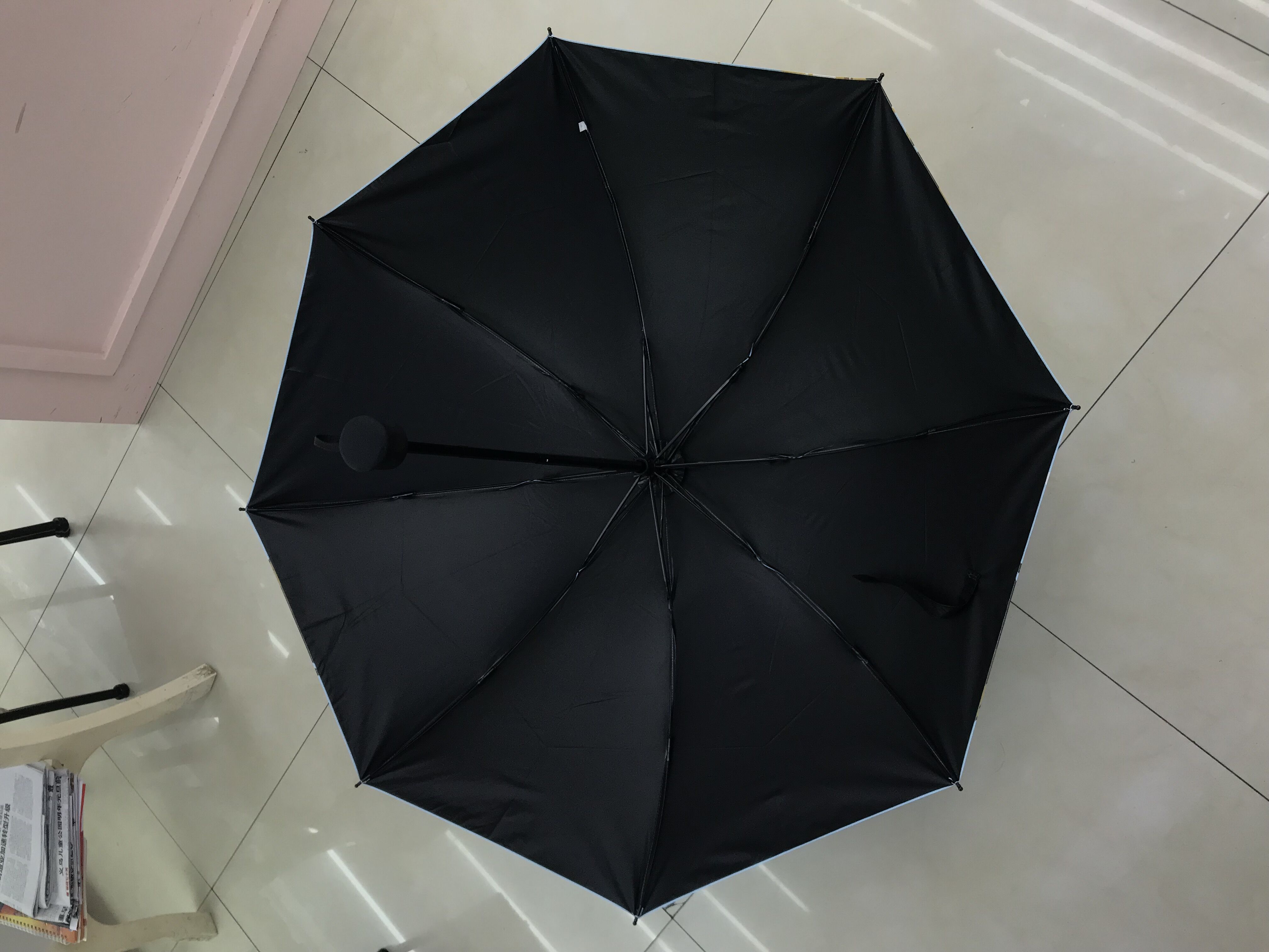 New Folding Umbrella Spot Sunny Umbrella Factory Shading Black Rubber Umbrella A6014 New Folding Umbrella Spot Sunny Umbrella Factory Shading Black Rubber Umbrella A6014