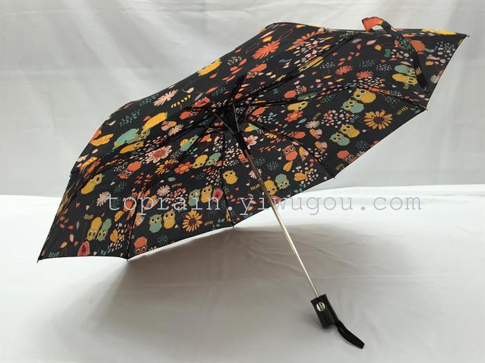 New Twelve Colors Mixed Dress Exotic Personality Three Fold Semi-automatic Umbrella New Twelve Colors Mixed Dress Exotic Personality Three Fold Semi-automatic Umbrella