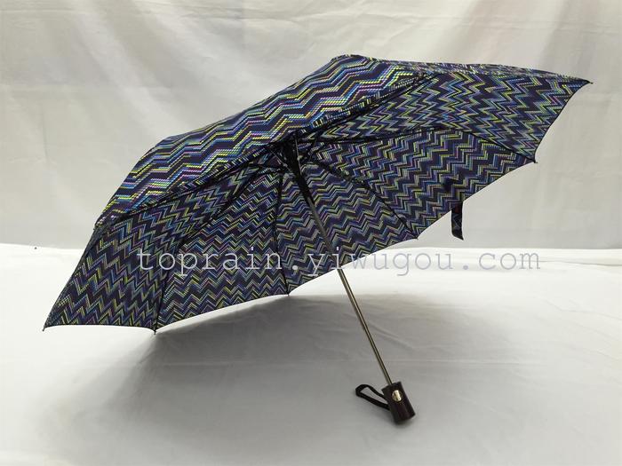 New Twelve Colors Mixed Dress Exotic Personality Three Fold Semi-automatic Umbrella New Twelve Colors Mixed Dress Exotic Personality Three Fold Semi-automatic Umbrella