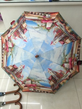 New Twelve Colors Mixed Dress Exotic Personality Three Fold Semi-automatic Umbrella New Twelve Colors Mixed Dress Exotic Personality Three Fold Semi-automatic Umbrella