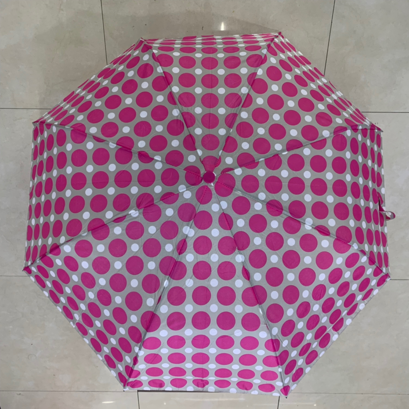 Three-Fold Semi-automatic Heat Transfer Printing NC Fabric Large round Point Flower Umbrella Sunny Umbrella Ladies Umbrella Folding Umbrella Three-Fold Semi-automatic Heat Transfer Printing NC Fabric Large round Point Flower Umbrella Sunny Umbrella Ladies Umbrella Folding Umbrella