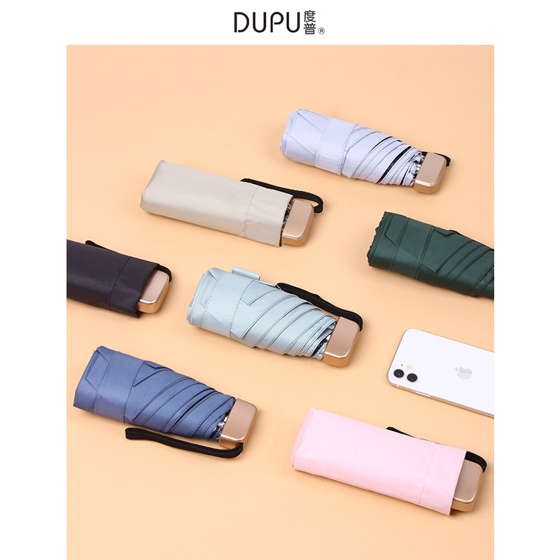 Ultra Light Mini 50 fold Umbrella female Umbrella folding Sun Protection Uv Sun Rain Dual pocket vinyl sun 