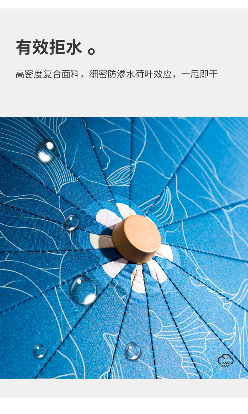 16 bone Reinforcement Wind and Rain Dual use Folding Large Sun umbrella to prevent ULTRAVIOLET light simple retro 16 bone Reinforcement Wind and Rain Dual use Folding Large Sun umbrella to prevent ULTRAVIOLET light simple retro