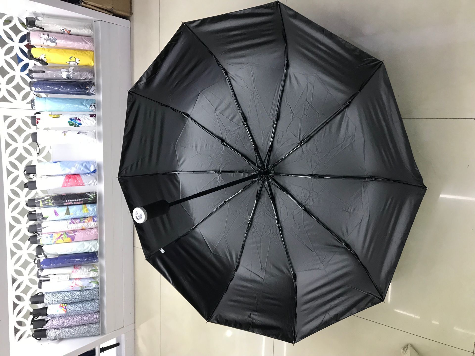 New Automatic Umbrella Flashlight for Both Sunny and Rainy Use New Automatic Umbrella Flashlight for Both Sunny and Rainy Use