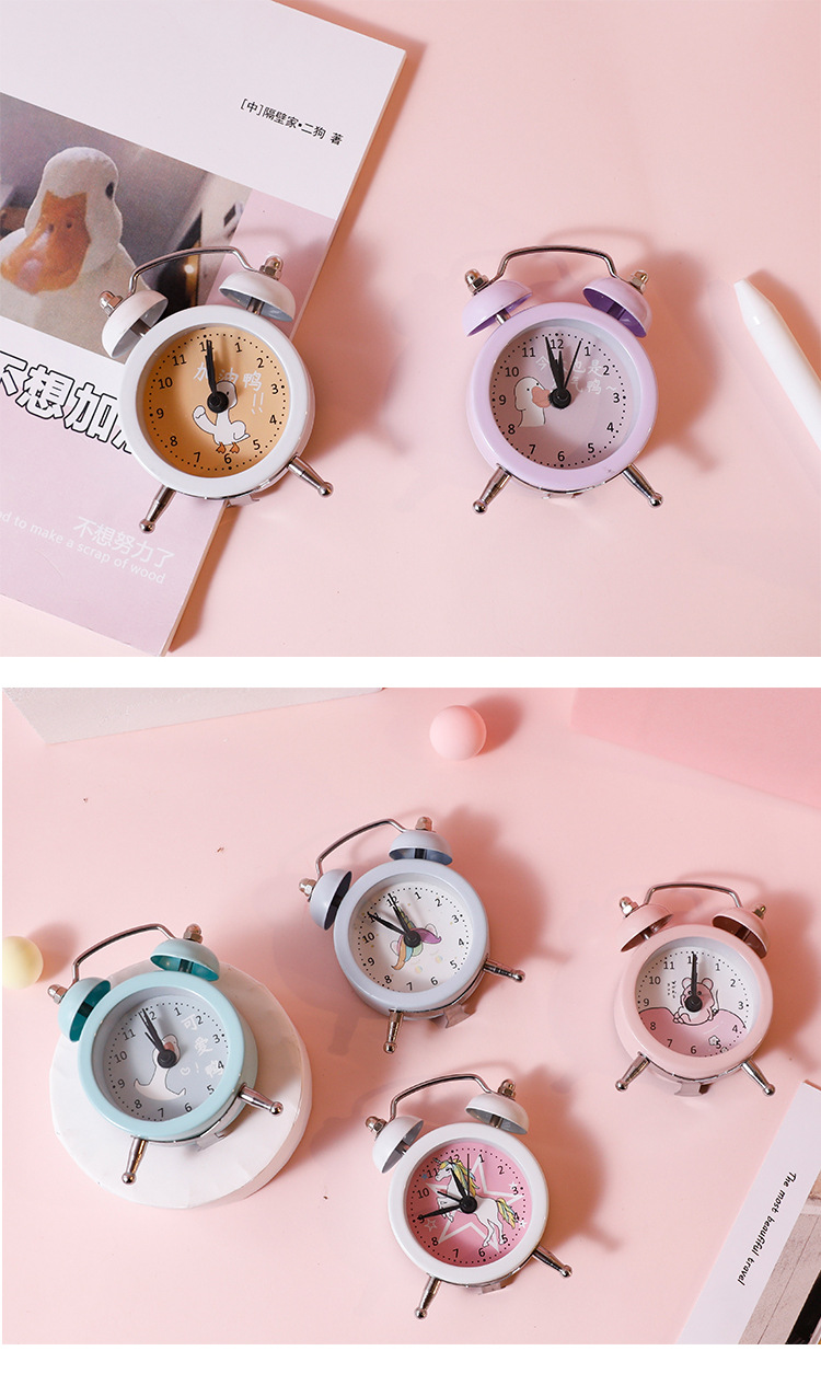 Student Bedside Creative Children Little Alarm Clock Cute Cartoon Mute Simple Bedroom Mini Loud Desk Clock Alarm Watch Student Bedside Creative Children Little Alarm Clock Cute Cartoon Mute Simple Bedroom Mini Loud Desk Clock Alarm Watch