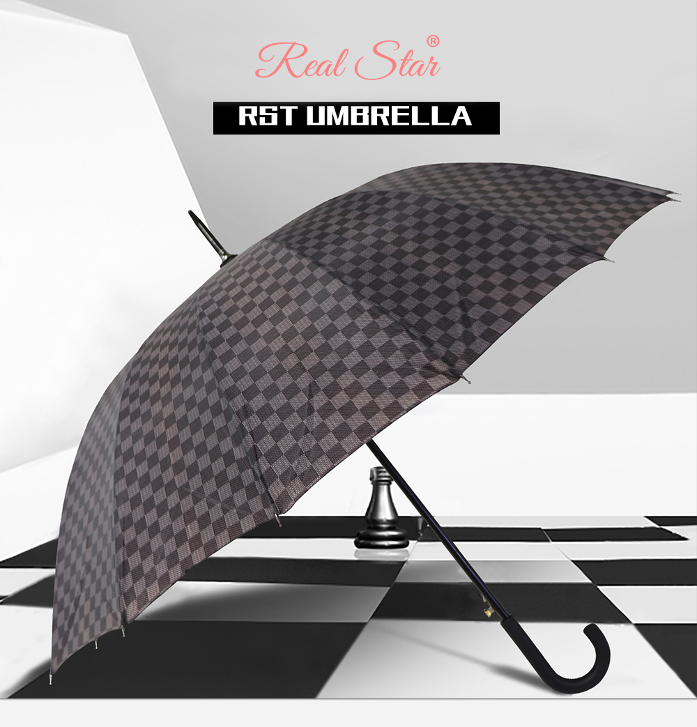 2610G dark plaid umbrella 16 bone polyester fabric umbrella handle wholesale 2610G dark plaid umbrella 16 bone polyester fabric umbrella handle wholesale