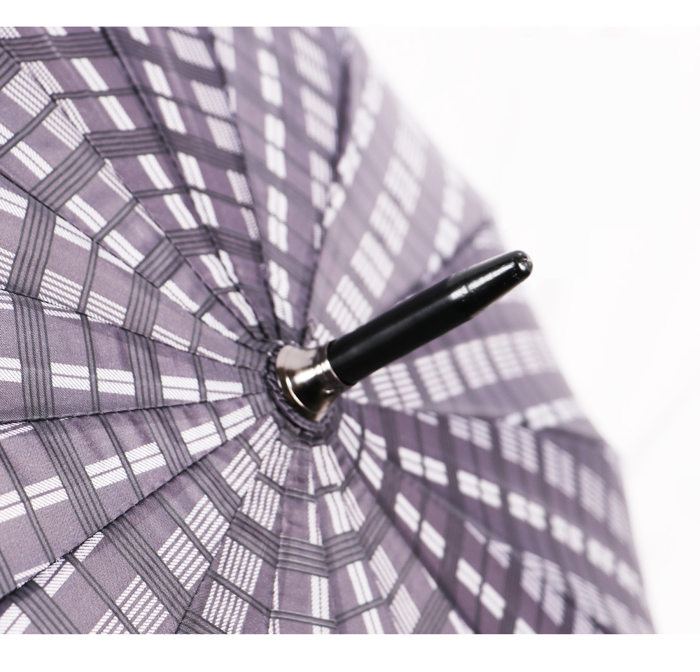 2610G dark plaid umbrella 16 bone polyester fabric umbrella handle wholesale 2610G dark plaid umbrella 16 bone polyester fabric umbrella handle wholesale