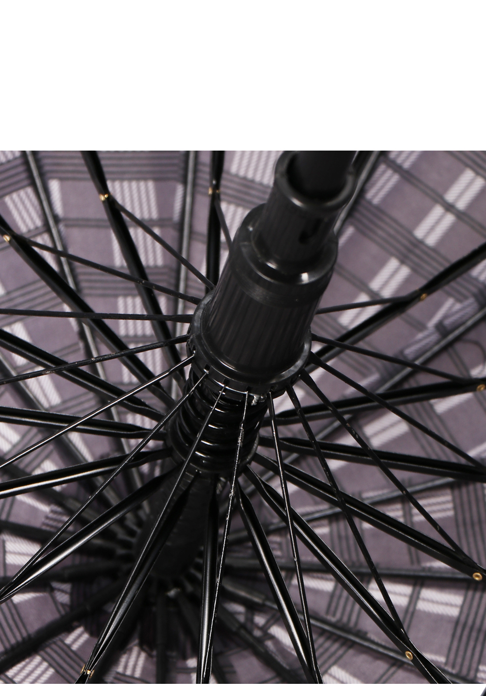 2610G dark plaid umbrella 16 bone polyester fabric umbrella handle wholesale 2610G dark plaid umbrella 16 bone polyester fabric umbrella handle wholesale
