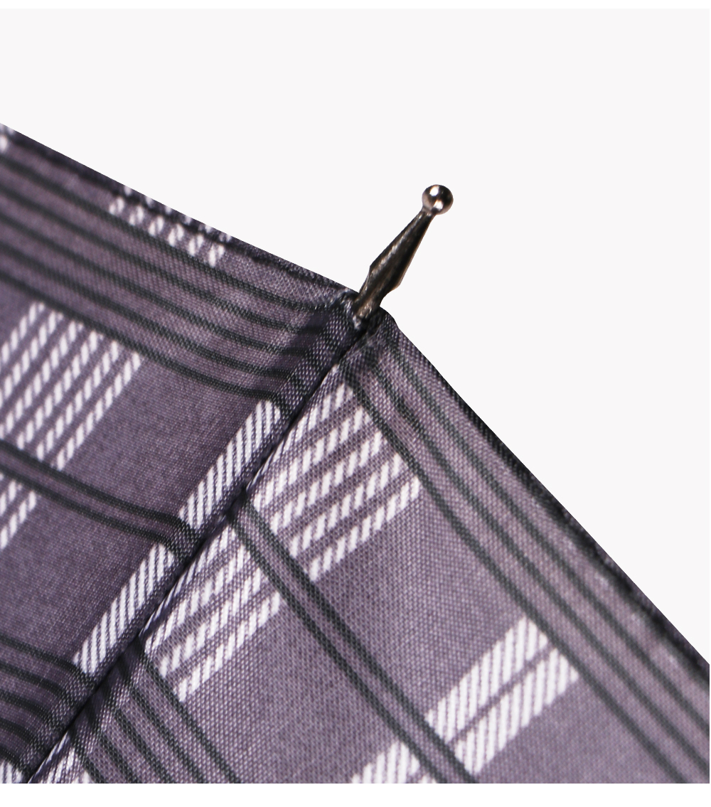 2610G dark plaid umbrella 16 bone polyester fabric umbrella handle wholesale 2610G dark plaid umbrella 16 bone polyester fabric umbrella handle wholesale