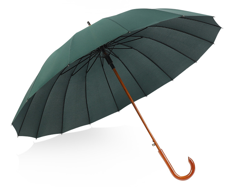 16-Bone Long Handle Umbrella Men's Business Gift Umbrella Automatic Straight Umbrella Curved Handle Golf Umbrella Custom Logo Wholesale 16-Bone Long Handle Umbrella Men's Business Gift Umbrella Automatic Straight Umbrella Curved Handle Golf Umbrella Custom Logo Wholesale