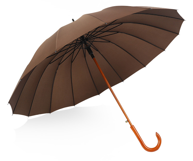 16-Bone Long Handle Umbrella Men's Business Gift Umbrella Automatic Straight Umbrella Curved Handle Golf Umbrella Custom Logo Wholesale 16-Bone Long Handle Umbrella Men's Business Gift Umbrella Automatic Straight Umbrella Curved Handle Golf Umbrella Custom Logo Wholesale