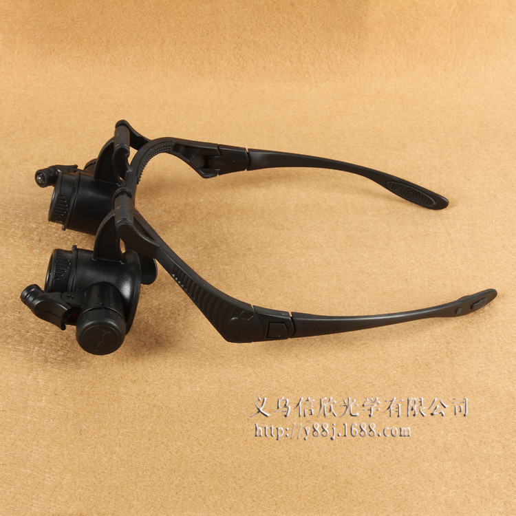 Glasses type eyes with LED lamp jewelry magnifier antique clock repair 4 sets of lenses 9892G