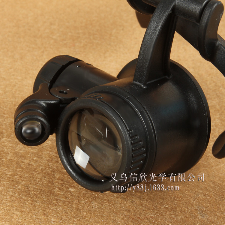 Glasses type eyes with LED lamp jewelry magnifier antique clock repair 4 sets of lenses 9892G