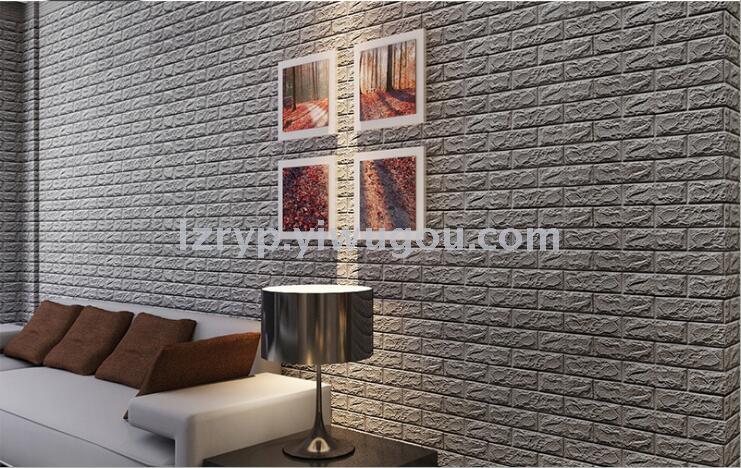3D Brick Pattern Wall Sticker Decoration TV Background Wall Waterproof Self-Adhesive Wallpaper Tile Sticker