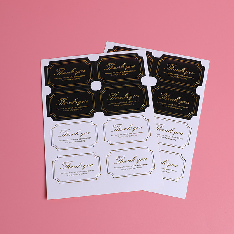 Square Thank You Adhesive Sticker Baking Box Decoration Sealed Sticker Spot 8 Pieces Square Thank You Adhesive Sticker Baking Box Decoration Sealed Sticker Spot 8 Pieces