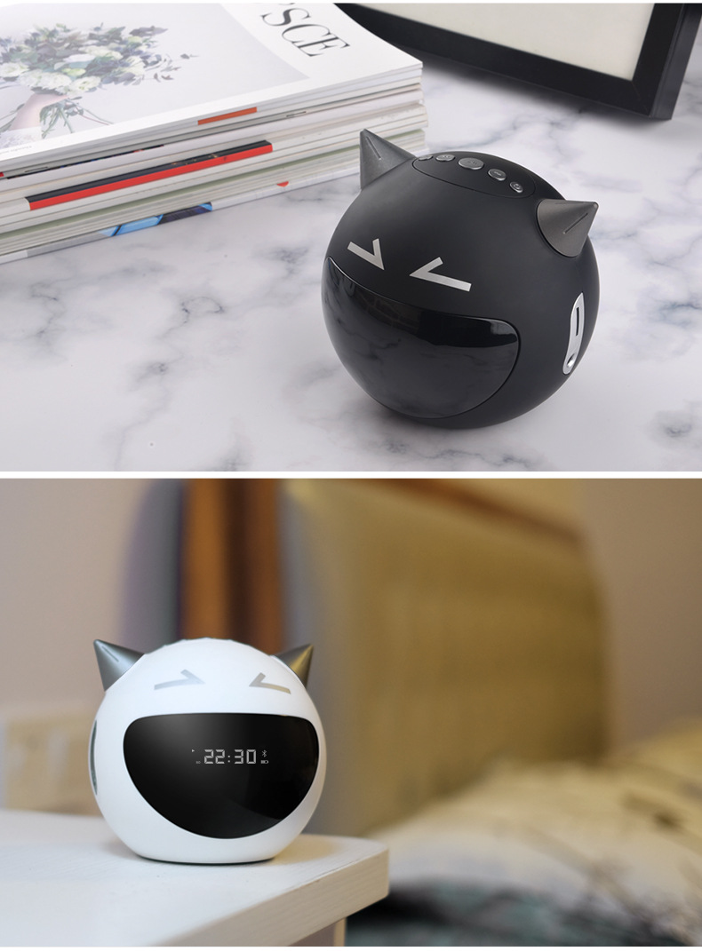 Alarm Clock Bluetooth Speaker Cartoon Couple Card Karaoke Microphone Hog Call Mini Speaker Sound Little Devil M8 Alarm Clock Bluetooth Speaker Cartoon Couple Card Karaoke Microphone Hog Call Mini Speaker Sound Little Devil M8