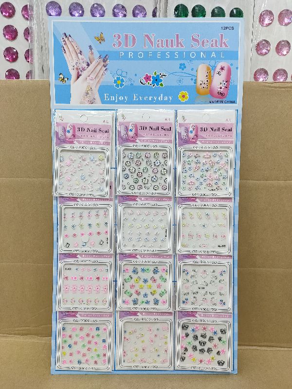 12 Hanging Card Nail Sticker Camphire Fingernail Decoration Small Stickers
