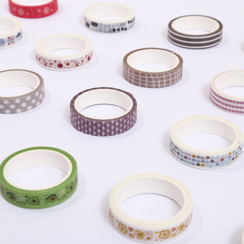 Yue Zhen Basic Decoration Series and Paper Adhesive Tape Color Plaid Dots Black and White Journal Decoration Sticker