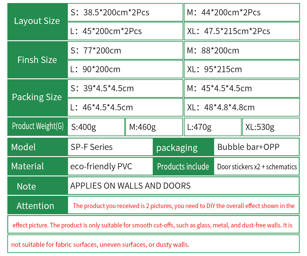 Shangyi New Product Door Sticker Foreign Trade Amazon Green Plant Flower Stickers Bedroom Home Door Decoration Renovation Wall Stickers F276 Shangyi New Product Door Sticker Foreign Trade Amazon Green Plant Flower Stickers Bedroom Home Door Decoration Renovation Wall Stickers F276