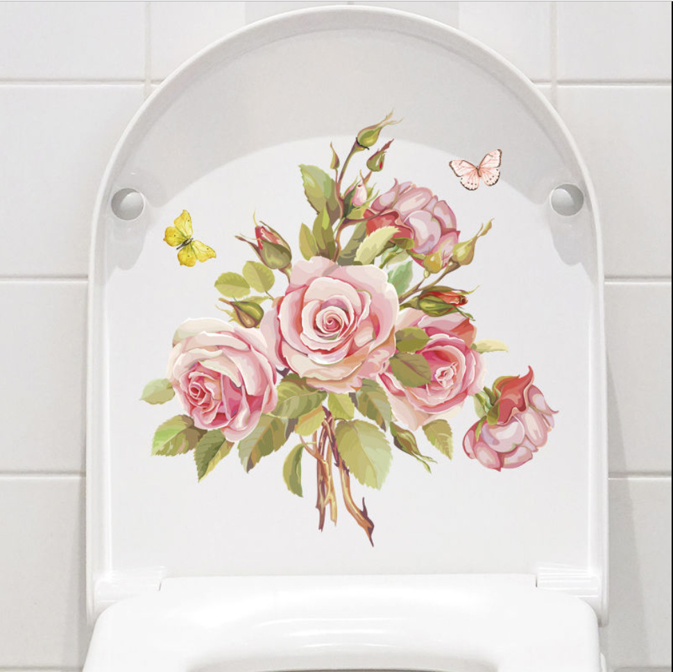 Room Decoration Wall Sticker Toilet Bowl Bathroom Waterproof Self-Adhesive and Cute except Creative Flower Decoration Sticker Painting Room Decoration Wall Sticker Toilet Bowl Bathroom Waterproof Self-Adhesive and Cute except Creative Flower Decoration Sticker Painting