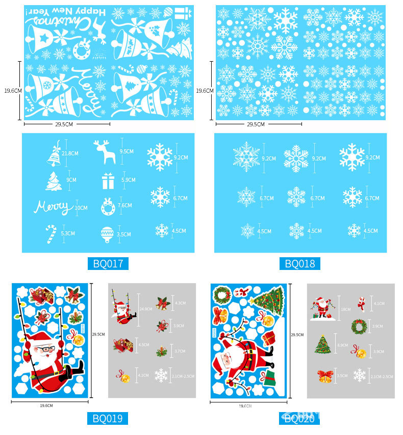 Christmas Decoration Cross-Border Stickers Display Window Glass Stickers Santa Claus Elk Scene Layout Color Static Sticker Christmas Decoration Cross-Border Stickers Display Window Glass Stickers Santa Claus Elk Scene Layout Color Static Sticker