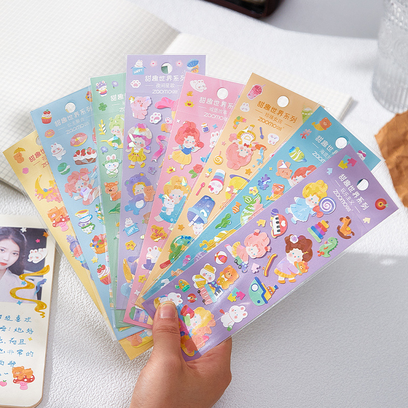 Flat Sticker Sweet World Series Cute Ins Collage Decoration Fresh Journal DIY 8