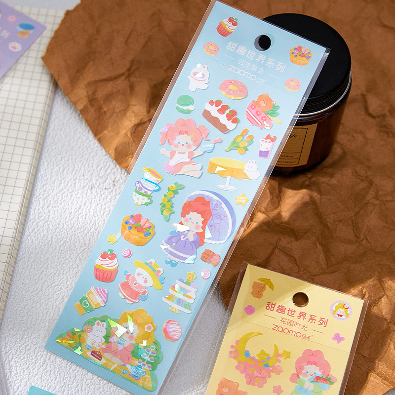 Flat Sticker Sweet World Series Cute Ins Collage Decoration Fresh Journal DIY 8