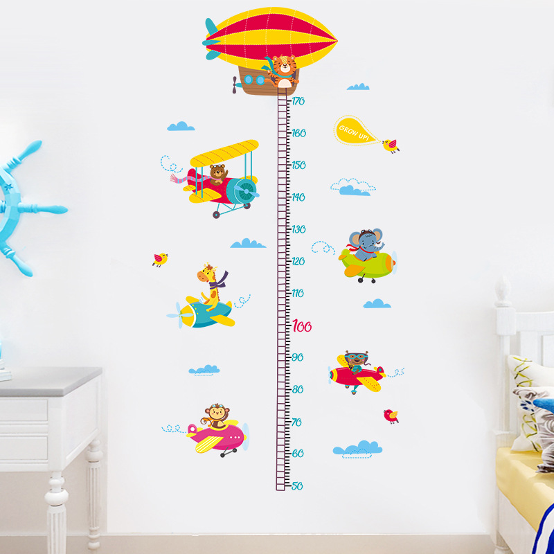 Fanxi Xh9315 Animal Aircraft Cartoon Height Sticker Children's Room Kindergarten Background Decoration Removable Stickers Fanxi Xh9315 Animal Aircraft Cartoon Height Sticker Children's Room Kindergarten Background Decoration Removable Stickers