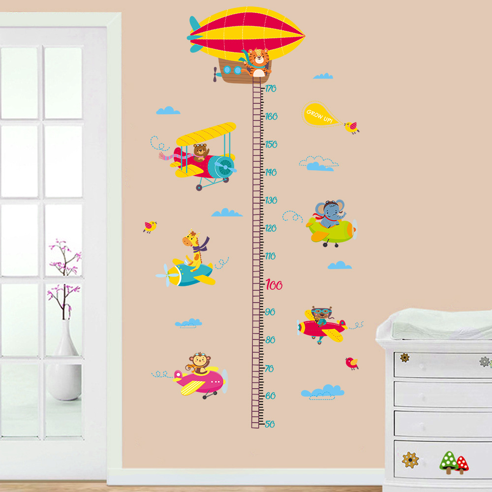 Fanxi Xh9315 Animal Aircraft Cartoon Height Sticker Children's Room Kindergarten Background Decoration Removable Stickers Fanxi Xh9315 Animal Aircraft Cartoon Height Sticker Children's Room Kindergarten Background Decoration Removable Stickers