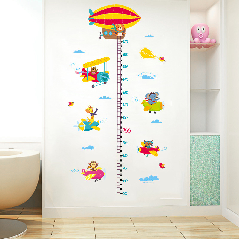 Fanxi Xh9315 Animal Aircraft Cartoon Height Sticker Children's Room Kindergarten Background Decoration Removable Stickers Fanxi Xh9315 Animal Aircraft Cartoon Height Sticker Children's Room Kindergarten Background Decoration Removable Stickers