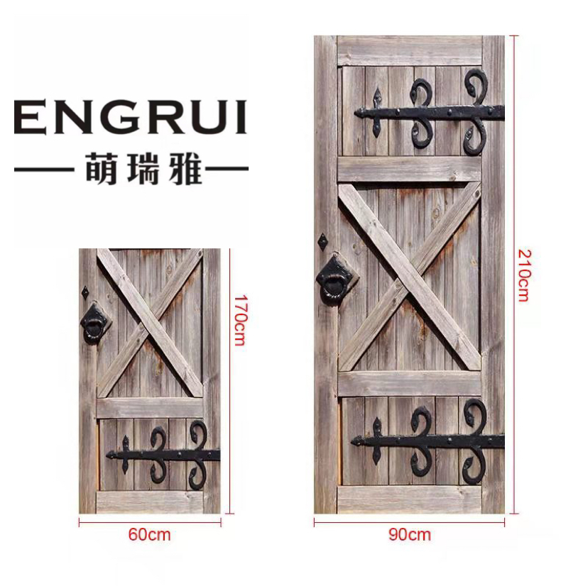 Imitation 3D Door Sticker Arch Stairs Corridor Door Sticker DIY Home Wooden Door Renovation Special Decoration Wall Stickers