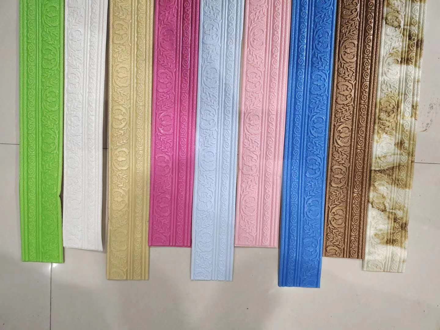 Self-Adhesive Baseboard Wall Sticker Corner Line Edge Banding Door Frame Edge Wrapping Waistline Decoration 3D Foam Footline