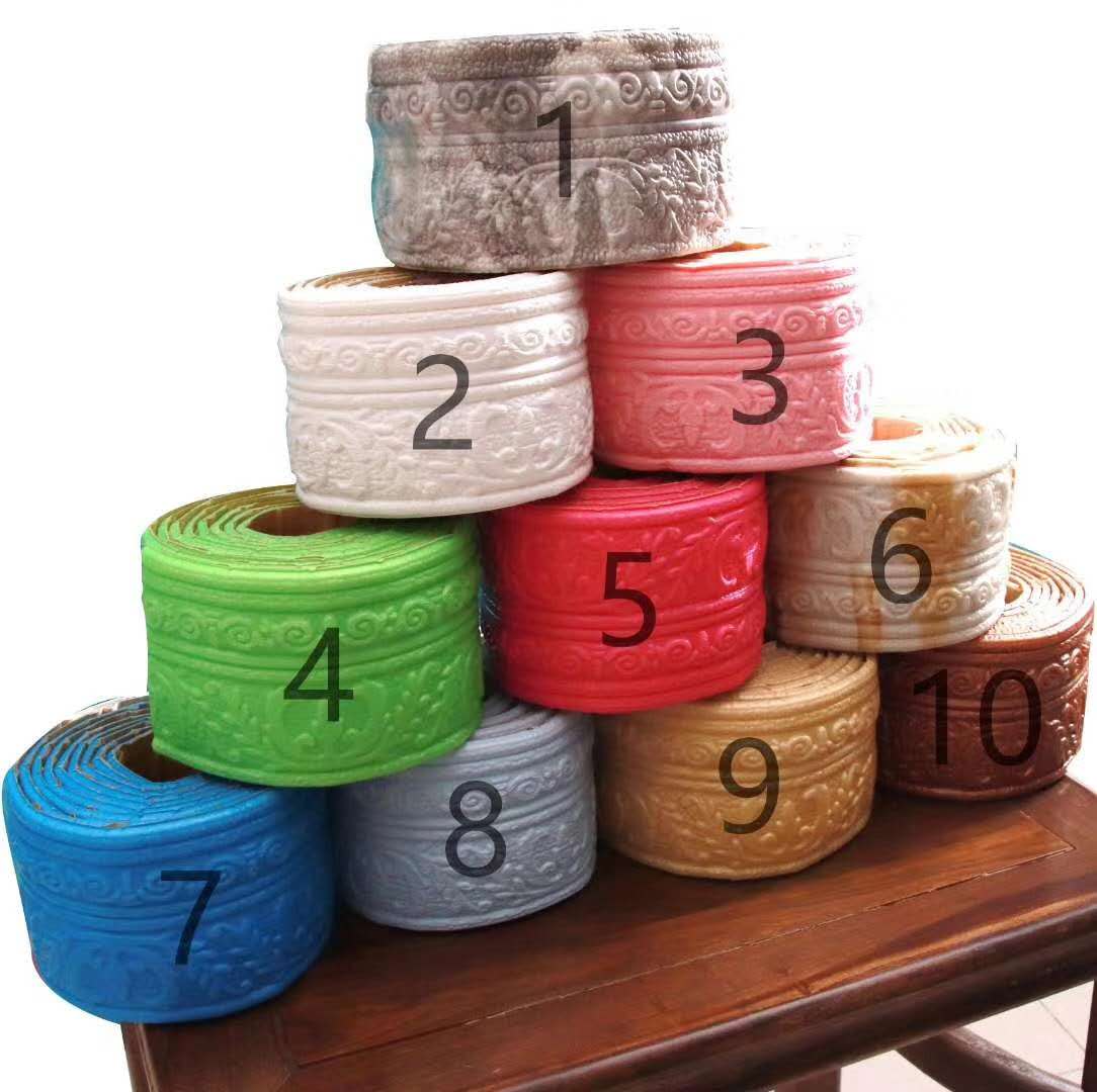 Self-Adhesive Baseboard Wall Sticker Corner Line Edge Banding Door Frame Edge Wrapping Waistline Decoration 3D Foam Footline