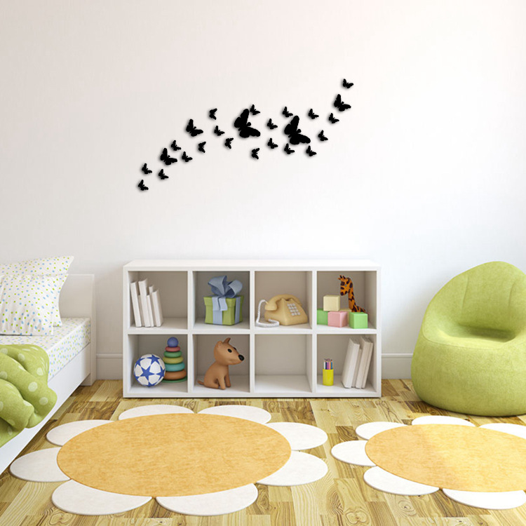 AliExpress Creative Acrylic Butterfly Mirror Pattern Sticker DIY Living Room Bedroom Backgrund Wall Decoration Stickers Wholesale