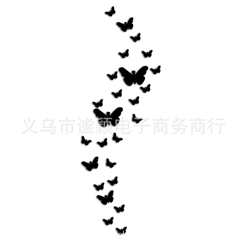 AliExpress Creative Acrylic Butterfly Mirror Pattern Sticker DIY Living Room Bedroom Backgrund Wall Decoration Stickers Wholesale