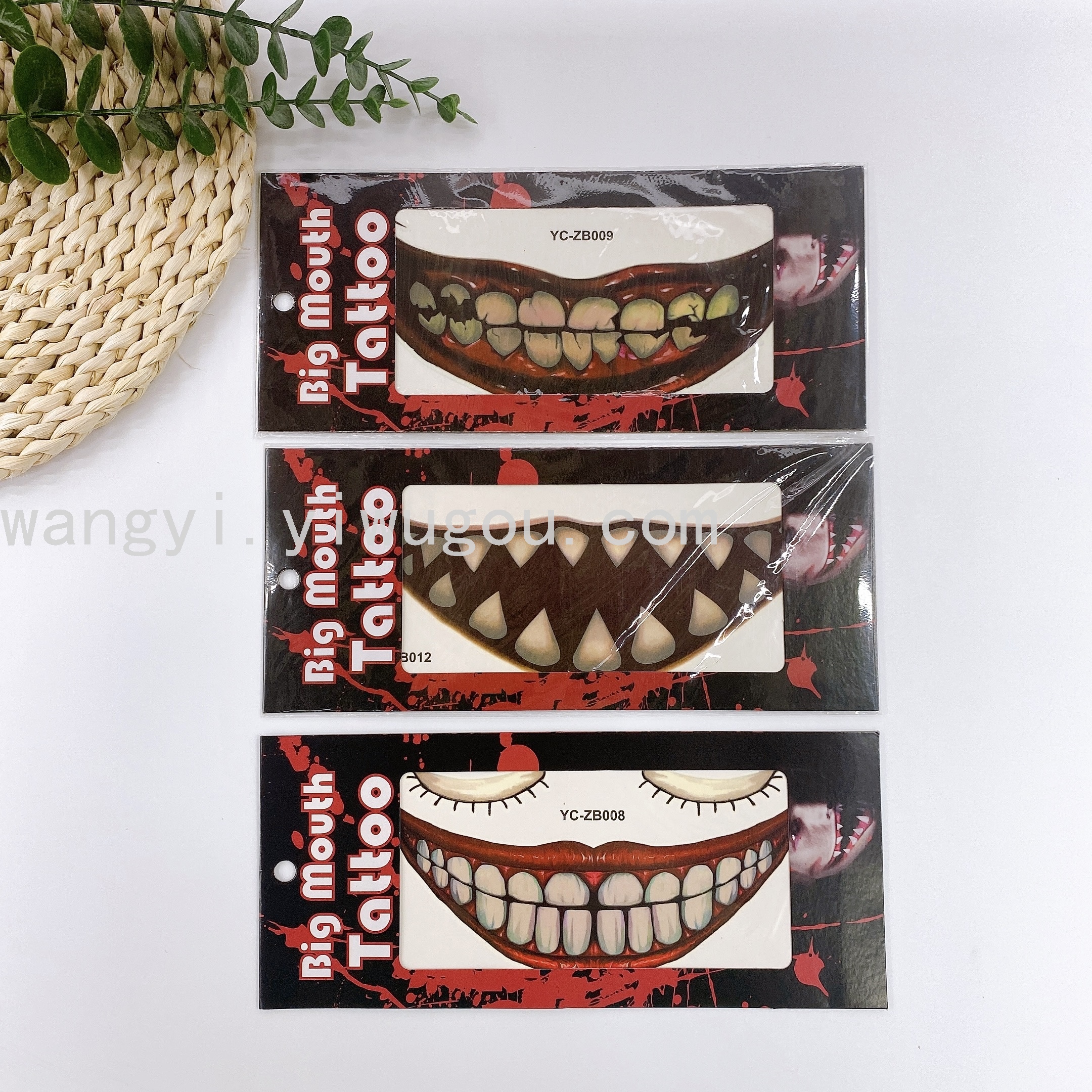 Factory Direct Sales Halloween Mouth Tattoo Sticker Lip DIY Decoration Big Mouth Tattoos Factory Direct Sales Halloween Mouth Tattoo Sticker Lip DIY Decoration Big Mouth Tattoos
