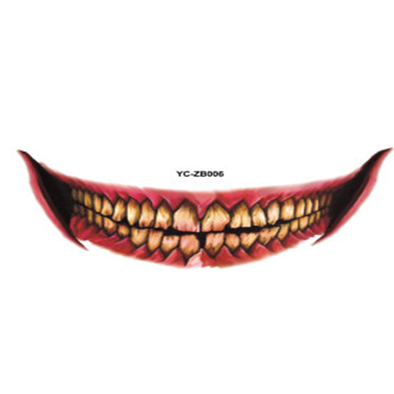Factory Direct Sales Halloween Mouth Tattoo Sticker Lip DIY Decoration Big Mouth Tattoos Factory Direct Sales Halloween Mouth Tattoo Sticker Lip DIY Decoration Big Mouth Tattoos
