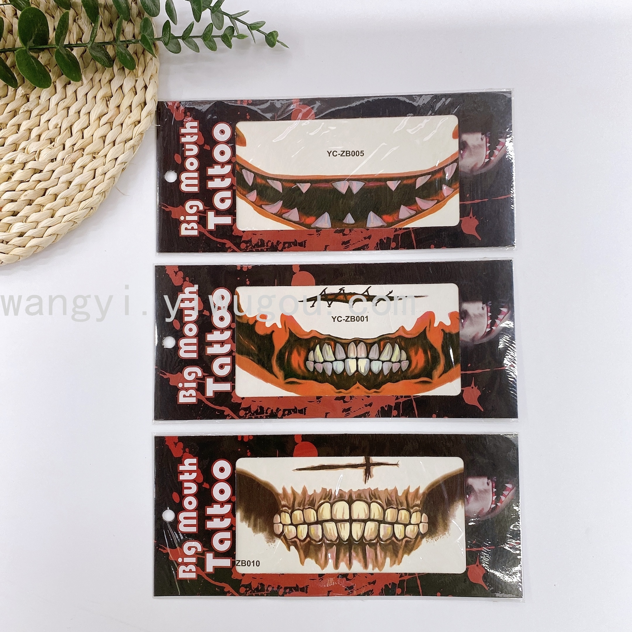 Factory Direct Sales Halloween Mouth Tattoo Sticker Lip DIY Decoration Big Mouth Tattoos Factory Direct Sales Halloween Mouth Tattoo Sticker Lip DIY Decoration Big Mouth Tattoos