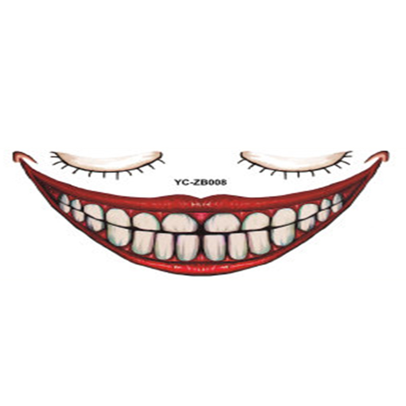 Factory Direct Sales Halloween Mouth Tattoo Sticker Lip DIY Decoration Big Mouth Tattoos Factory Direct Sales Halloween Mouth Tattoo Sticker Lip DIY Decoration Big Mouth Tattoos