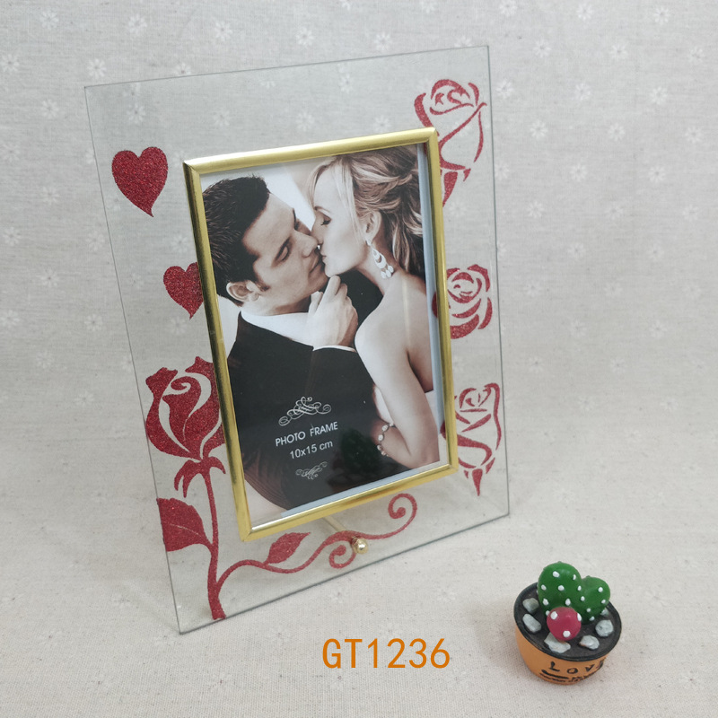 Factory Direct Sales Creative Crystal Glass Photo Frame Various Sizes Can Be Customized Wholesale Travel Commemorative Photo Frame