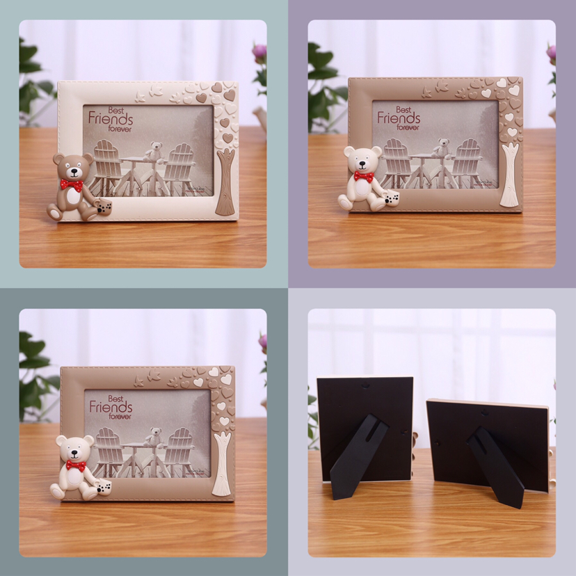 Bear Animal Photo Frame Haotao Photo Frame HT-TF1121 Bear 7-Inch Horizontal Version (2 Colors)