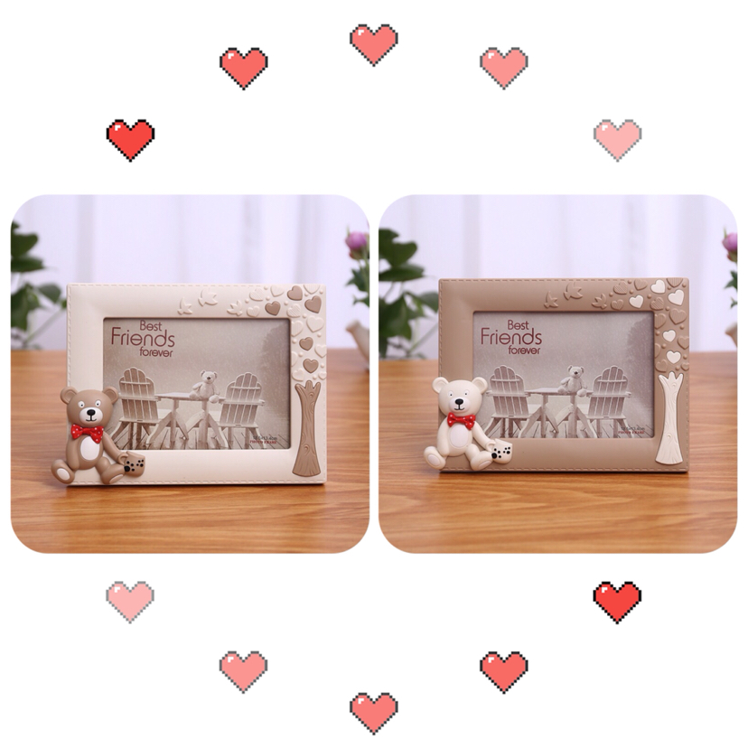 Bear Animal Photo Frame Haotao Photo Frame HT-TF1121 Bear 7-Inch Horizontal Version (2 Colors)
