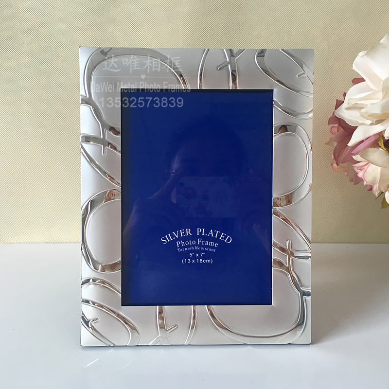 Metal photo frame Silver Photo Frame high-end gift wedding photo frame